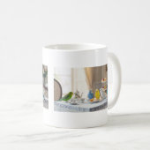 Cute Budgies High Tea Party Parakeet Lover Gift Koffiemok (Voorkant rechts)