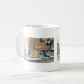 Cute Budgies High Tea Party Parakeet Lover Gift Koffiemok (Voorkant links)