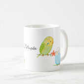 Cute Budgies Parakeet Bird Lover gift Koffiemok (Voorkant rechts)