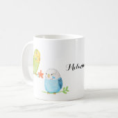 Cute Budgies Parakeet Bird Lover gift Koffiemok (Voorkant links)
