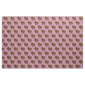 Cute Buffalo Bison Cartoon Kinder Roze Stof (Fat Quarter)