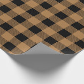 Cute Buffalo-geplakt kerstpapier Cadeaupapier (Hoek)