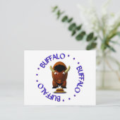 Cute Buffalo met rundvlees op weck en Buffalo Wing Briefkaart (Staand voorkant)