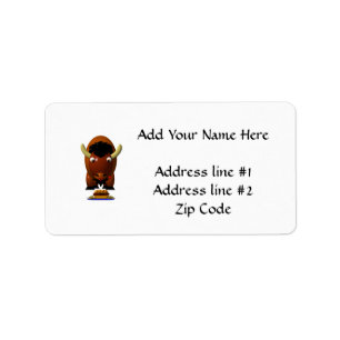 Cute Buffalo met rundvlees op weck en Buffalo Wing Etiket