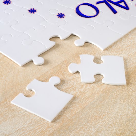 Cute Buffalo met rundvlees op weck en Buffalo Wing Legpuzzel (Zijkant)