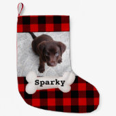 Cute Buffalo Pset Dog Aangepast Kleine Kerstsok (Voorkant)