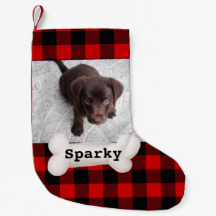 Cute Buffalo Pset Dog Aangepast Kleine Kerstsok