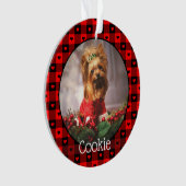 Cute Buffalo Pset Hearts Custom Dog Pet Kerstmis Ornament (voorkant)