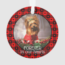Cute Buffalo Pset Hearts Custom Dog Pet Kerstmis Ornament