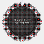 Cute Buffalo Pset Hearts Custom Dog Pet Kerstmis Ornament Kaart (Achterkant)