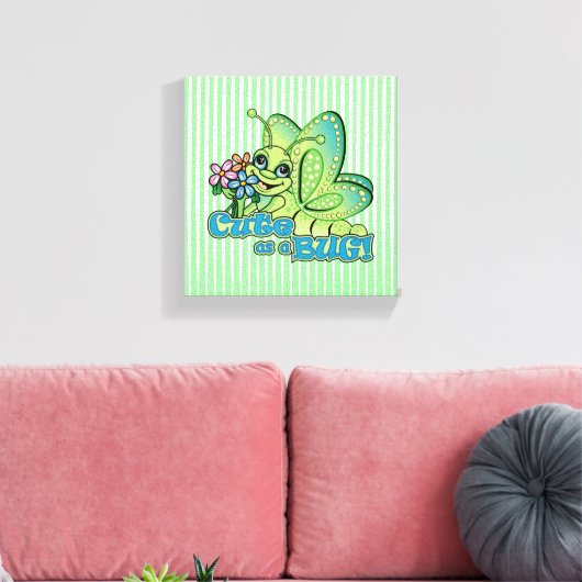 Cute Bug Canvas Afdruk (Insitu (Woonkamer))