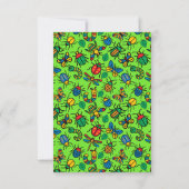 Cute Bug en Insecten Kinderverjaardagsfeestje Bedankkaart (Achterkant)