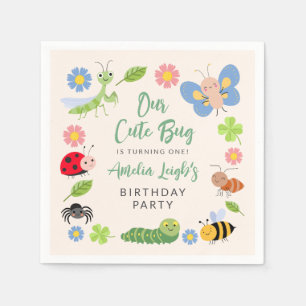 Cute Bug Lieveheersbeestje Vlinder Kinderen 1e Ver Servet