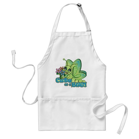 Cute Bug Standaard Schort (Voorkant)