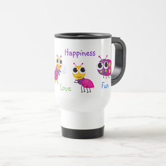 Cute Bug Travel Mug Reisbeker (Voorkant rechts)