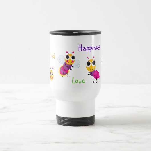 Cute Bug Travel Mug Reisbeker (Center)