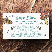 Cute Bugs and Mushrooms Kids Contact Playdate  Contactkaartje