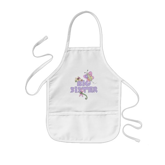 Cute Bugs Big Sister Apron Kinder Schort (Voorkant)