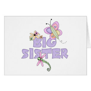 Cute Bugs Big Sister Blank Kaart