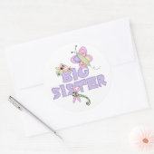 Cute Bugs Big Sister Ronde Sticker (Envelop)