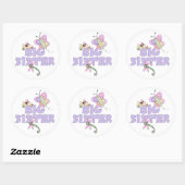 Cute Bugs Big Sister Ronde Sticker (Vel)