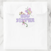Cute Bugs Big Sister Ronde Sticker (Tas)