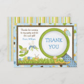Cute Bugs Birthday Party Invitation Kaart (Voorkant / Achterkant)