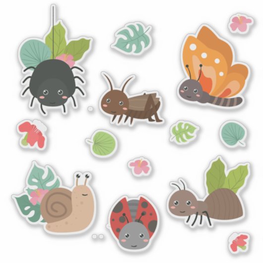 Cute Bugs Collectie 5 Scrapbooking Sticker (Voorkant)