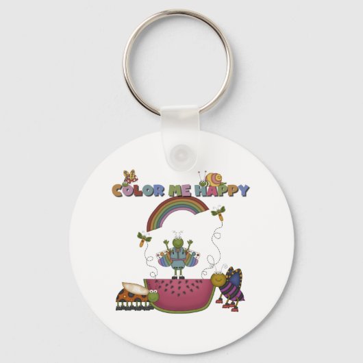 Cute Bugs Color Me Happy Sleutelhanger (Voorkant)