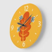 Cute Bugs Eat Autumn Leaf Grote Klok (Hoek)