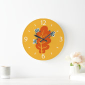 Cute Bugs Eat Autumn Leaf Grote Klok (Huis)