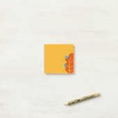 Cute Bugs Eat Autumn Leaf Post-it® Notes (Op bureau)