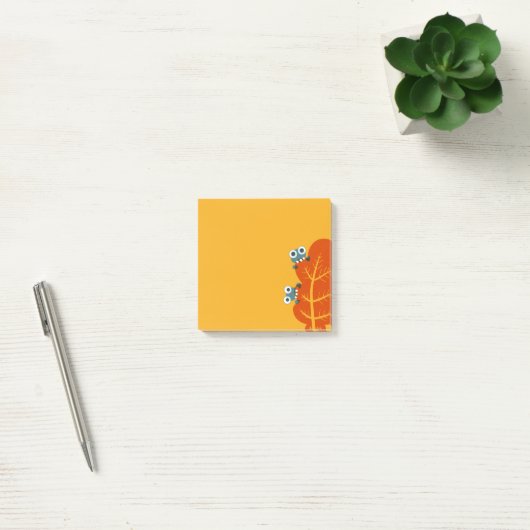 Cute Bugs Eat Autumn Leaf Post-it® Notes (Kantoor)