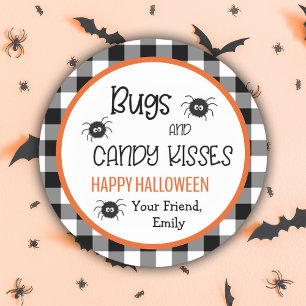 Cute Bugs & Kisses Halloween Party Favors for Kids Ronde Sticker
