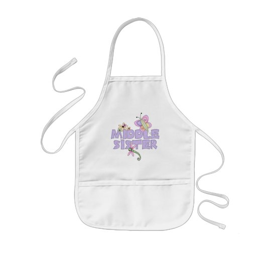 Cute Bugs Middle Sister Apron Kinder Schort (Voorkant)
