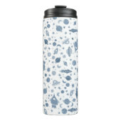 Cute Buitenspace Planets Rockets Blue Thermosbeker (Voorkant)