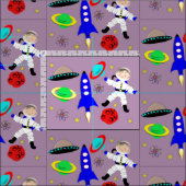 Cute Buitter Space Thormed Stof (Delen)