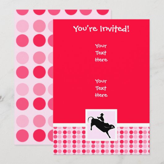 Cute Bull Rider Kaart (Voorkant / Achterkant)