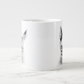 Cute Bull Terrier dog art Grote Koffiekop (Voorkant)