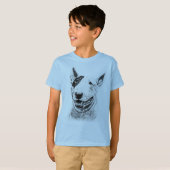 Cute Bull Terrier dog art T-shirt (Voorkant volledig)