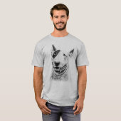 Cute Bull Terrier dog art T-shirt (Voorkant volledig)