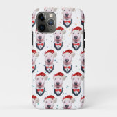 Cute Bull Terrier Dog Christmas Pattern Case-Mate iPhone Case (Achterkant)