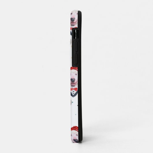 Cute Bull Terrier Dog Christmas Pattern Case-Mate iPhone Case (Achterkant/links)