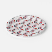 Cute Bull Terrier Dog Christmas Pattern Papieren Bordje (Gekanteld)