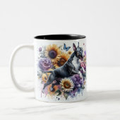 Cute Bull Terrier Tweekleurige Koffiemok (Links)