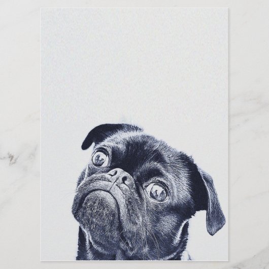 Cute Bulldog Artwork | Bulldog Lover Gift Menu (Voorkant)