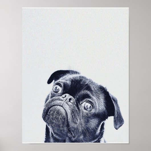 Cute Bulldog Artwork | Bulldog Lover Gift Poster (Voorkant)