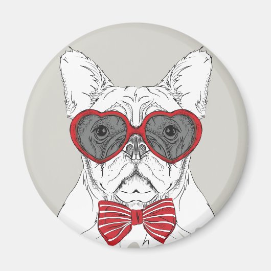 Cute Bulldog Magneet (Voorkant)