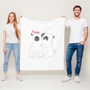 Cute Bulldog Overeenkomende Hondenliefhebber Cad Fleece Deken