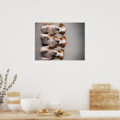 Cute Bulldog Puppies | Hondenliefhebbers Cadeau Poster (Keuken)